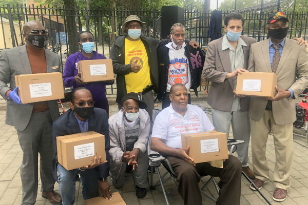 Harlem Basketball Legends Distribute Groceries During Food Hardship At